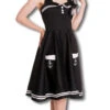 Matrosen Petticoatkleid Schwarz 1 Matrosen Petticoatkleid Schwarz -Halloween/Cosplay matrosen petticoat kleid matrosen kleid petticoat kleid hell bunny kleid 660431