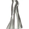 Metallic Kostüm Schlaghose Silber -Halloween/Cosplay metallic schlaghose silber kostuemhosen 70er jahre damenkostuem 70s bell bottoms 31561