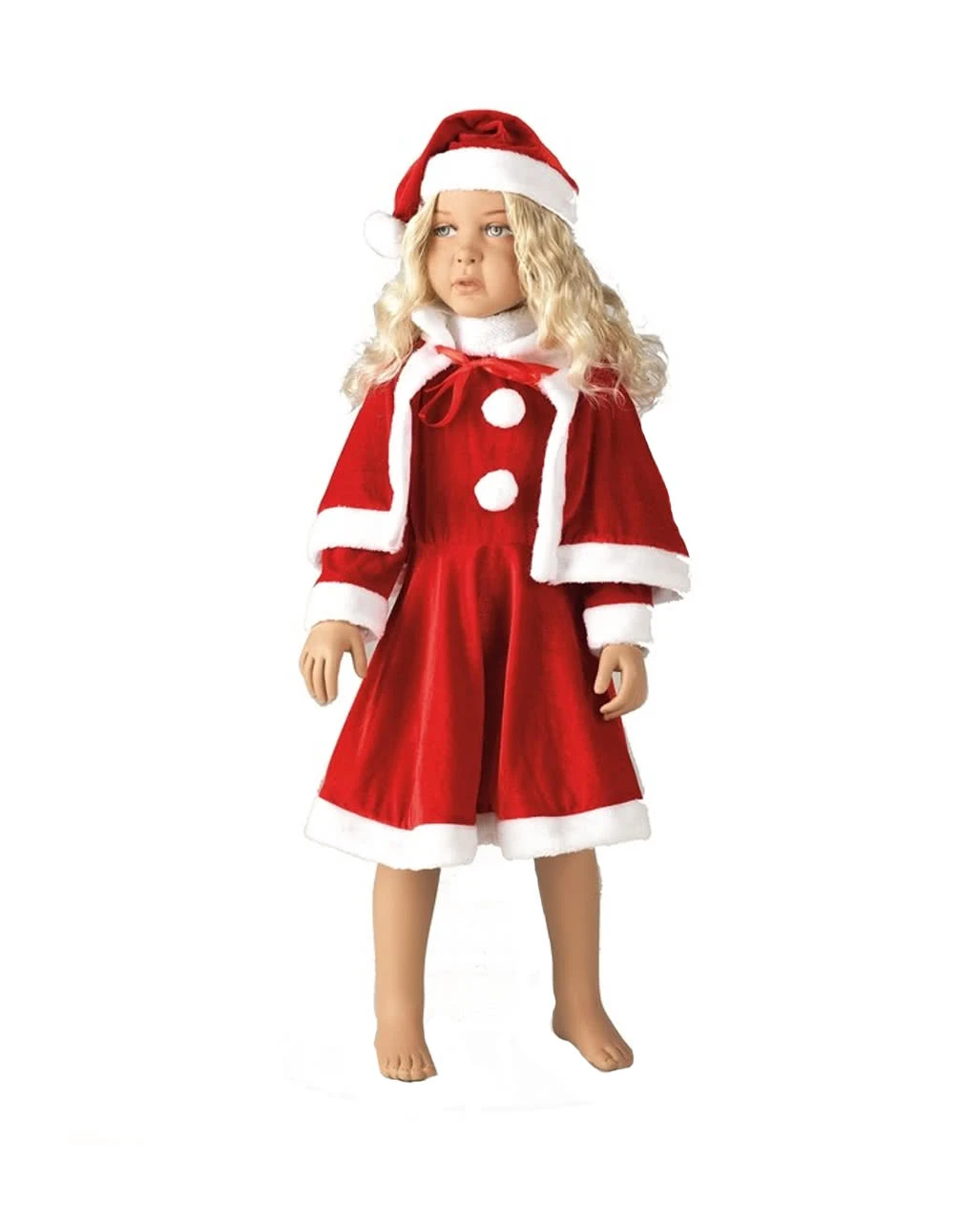 Kleine Miss Santa Kinderkostüm Mit Cape 3 Kleine Miss Santa Kinderkostüm Mit Cape