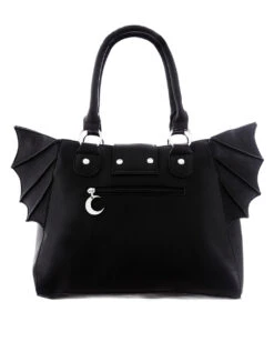 Mond Gothic Handtasche Mit Fledermausflügel -Halloween/Cosplay moon bag gothic handtasche mit fledermausfluegel moon bag gothic handbag with bat wings 53770 03