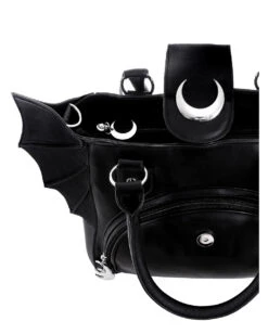 Mond Gothic Handtasche Mit Fledermausflügel -Halloween/Cosplay moon bag gothic handtasche mit fledermausfluegel moon bag gothic handbag with bat wings 53770 06