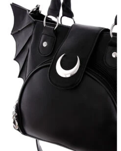 Mond Gothic Handtasche Mit Fledermausflügel -Halloween/Cosplay moon bag gothic handtasche mit fledermausfluegel moon bag gothic handbag with bat wings 53770 08