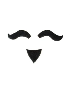 3-teiliger Musketier-Bart Schwarz