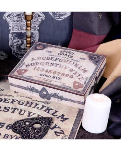 Hexenbrett Schmuckkästchen 25cm -Halloween/Cosplay naturfarbenes ouija brett schmuckkaestchen spirit board jewellery box gothic deko 51137 05