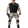 Navy SEAL Soldaten Kostüm XL/XXL -Halloween/Cosplay navy seal uniform xl xxl special agent kostuem uebergroesse navy seal costume plus size 20235 xxl