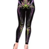 Leggings Mit Skelett Print -Halloween/Cosplay neon skelett leggings punk leggings mit skelett aufdruck gothic fashion 660576