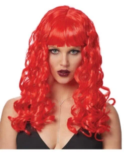 Siren Lockenperücke Neonrot