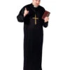 Priester Kostüm Plus Size -Halloween/Cosplay priester kostuem xl schwarze geistlicher robe fuer maenner 24951 01