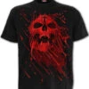 Schwarzes T-Shirt - Pure Blood 1 Schwarzes T-Shirt - Pure Blood -Halloween/Cosplay pure blood t shirt black schwarzes gothic shirt mit rot blutigem totenkopf halloween shirt 53921