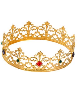 Königliche Krone Mit Farbigen Ziersteinen