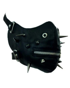 Cyberpunk Halbmaske Mit Spitznieten -Halloween/Cosplay sado punk halbmaske mit spikes cyberpunk halfmask with spikes halloween masken kaufen 50497 02