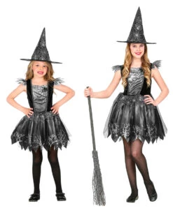 Glänzendes Spinnenhexe Kinderkostüm -Halloween/Cosplay schimmernde spinnenhexe kinderkostuem shimmering spider witch child costume halloween kinderkostueme kaufen 53764 04