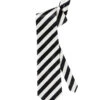 Krawatte Schwarz Weiß Gestreift -Halloween/Cosplay schwarz weiss gestreifte krawatte faschingskrawatte karnevalskrawatte black and white tie 8800942 01