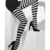 Sexy Strumpfhose Schwarz-weiß -Halloween/Cosplay schwarz weiss gestreifte strumpfhose striped tights 23177