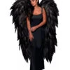 Schwarze Federlose Flügel -Halloween/Cosplay schwarze engelsfluegel gross full length angel wings black kostuemzubehoer engel boeser engel fluegel 54402