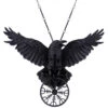 Schwarze Krähen Halskette Mit Rune -Halloween/Cosplay schwarze raben halskette mit rune black raven necklace with rune gothic schmuck 53773 01