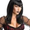Blutsauger Glitter Perücke Schwarz -Halloween/Cosplay schwarze vampir glitter peruecke vampirbraut peruecke vampir wig with glitter halloween peruecke 20492 01