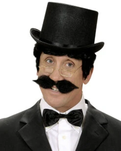 Schwarze Satinfliege 10 Schwarze Satinfliege -Halloween/Cosplay schwarze fliege aus satin schwarze fliege kostuem zubehoer 22938 2