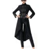 Schwarzer Langer Gothic Damenmantel Mit Spitze 1 Schwarzer Langer Gothic Damenmantel Mit Spitze -Halloween/Cosplay schwarzer gothic damen langmantel black gothic long coat for woman gothic kleidung 54558 01