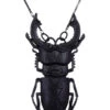 Schwarzer Hirschhornkäfer Gothic Halskette -Halloween/Cosplay schwarzer lucanus cervus kaefer gothic haskette black lucanus cervus beetle gothic necklace 53774 01