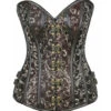 Brokat Steampunk Korsett Braun -Halloween/Cosplay steampunk brokat korsett braun steampunk korsett kunsleder korsett steampung underbust corset 3848