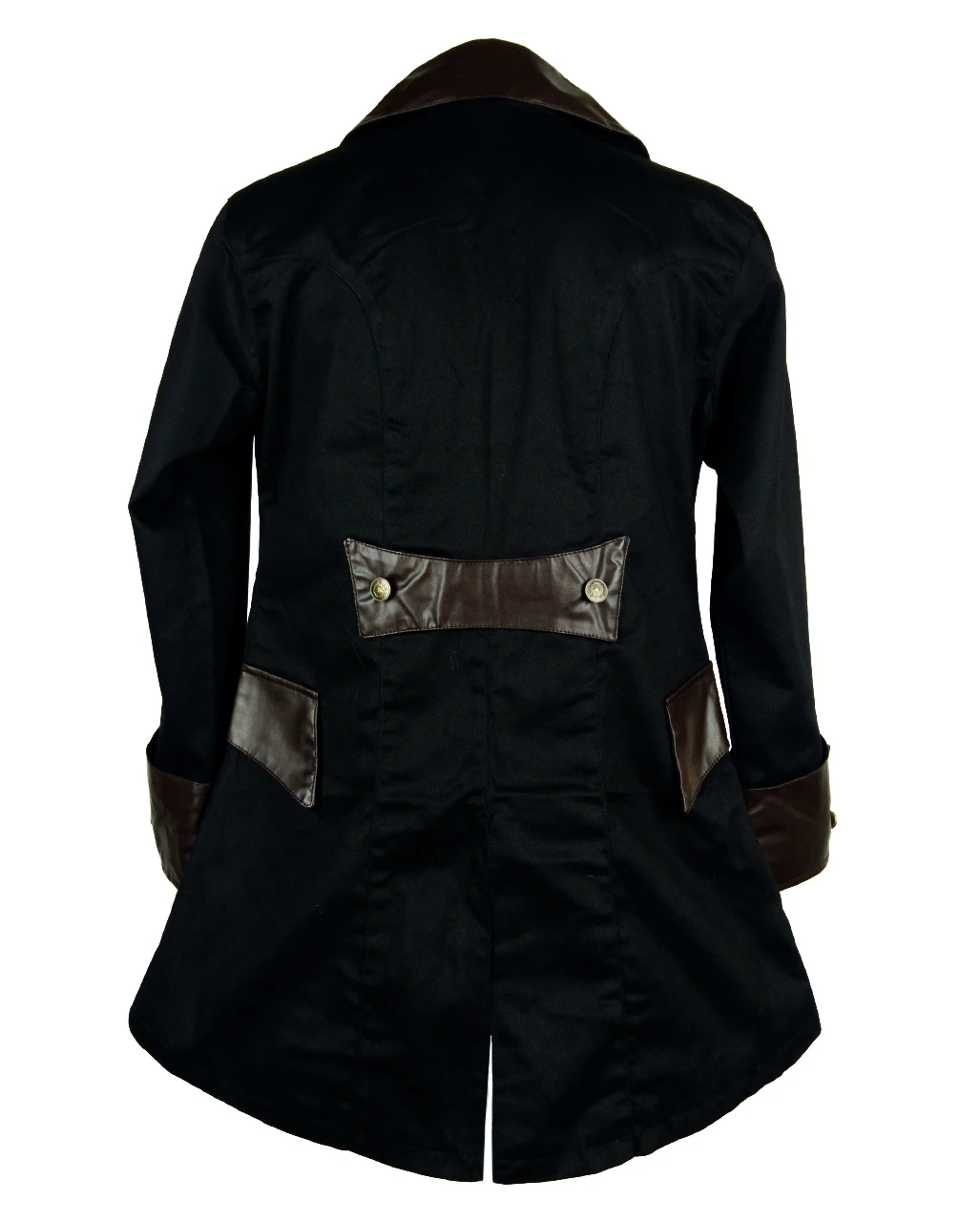 Schwarz-braune Piraten Steampunk Jacke 4 Schwarz-braune Piraten Steampunk Jacke – Bild 2
