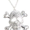 Halskette Mit Strass-Totenkopf 1 Halskette Mit Strass-Totenkopf -Halloween/Cosplay totenkopfkette skull necklace piraten kostuemzubehoer strass totenkopf 18446 1