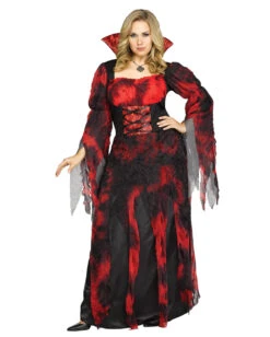 Kostüm Vampir Gräfin -Halloween/Cosplay vampir damenkostuem vampirbraut verkleidung fuer frauen blutsauger kostuemkleid fuer halloween 28324 3