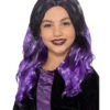 Schwarz-lila Vampir Perücke Für Kinder -Halloween/Cosplay vampir kinder peruecke schwarz lila halloween blutsauger frisur fuer kinder kids vampire wig 35839 1