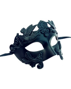 Schwarze Augenmaske Römischer Gott -Halloween/Cosplay venezianische maske roemische augenmaske antike augenmaske venezainische maske mit verzierungen venetian mask 25147 03