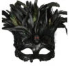 Venezianische Augenmaske Mit Totenkopf & Federn 2 Venezianische Augenmaske Mit Totenkopf & Federn -Halloween/Cosplay venezianische totenschaedel maske venezianische piratenmaske venetian eyemask 25307