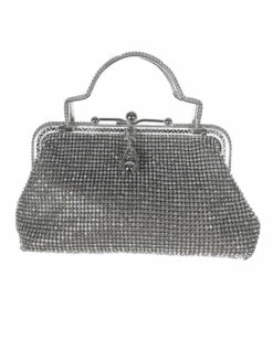 Silberne Vintage-Handtasche Mit Strass
