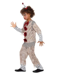 Vintage Killer Clown Jungen Kostüm -Halloween/Cosplay vintage horror clown jungen kostuem killerclown verkleidung kinder halloween evil clown boy costume 35846 3