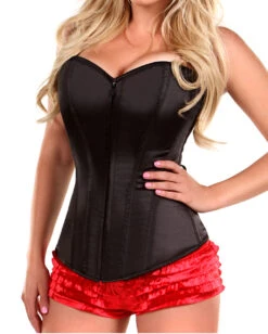 Zipper Korsett Mit Herzausschnitt Schwarz