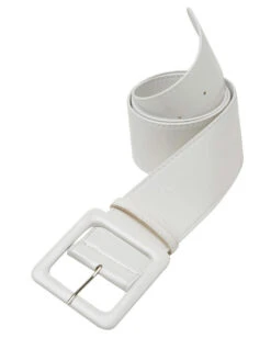 Gürtel Aus Vinyl Weiß