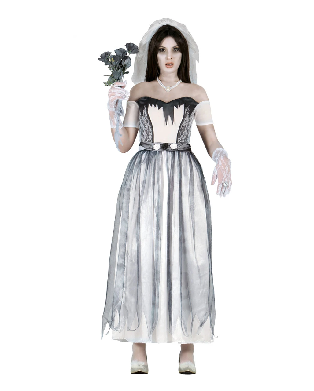 Untote Geisterbraut Kostüm 3 Untote Geisterbraut Kostüm